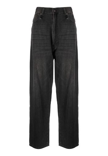 R13 mid-rise wide-leg jeans - Nero