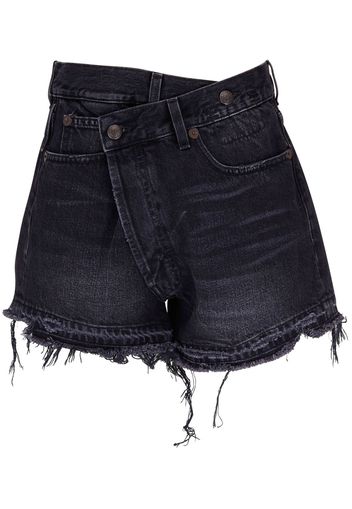 R13 Shorts denim asimmetrici - Nero