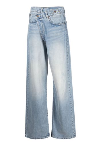 R13 crossover wide-leg jeans - Blu