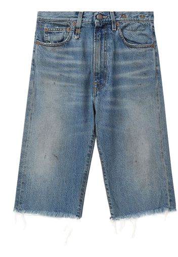 R13 frayed-edge denim shorts - Blu