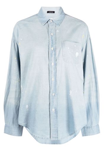 R13 Camicia con stampa - Blu