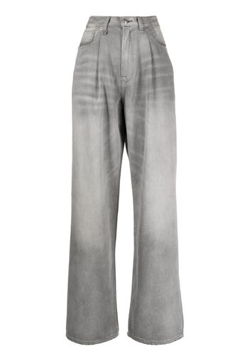R13 faded-effect high-waist jeans - Grigio