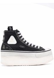 R13 platform high-top sneakers - Nero