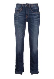 R13 mid-rise cropped jeans - Blu