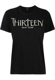 R13 T-shirt con stampa - Nero