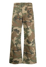 R13 wide-leg camouflage-print trousers - Verde