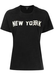 R13 New York printed T-shirt - Nero