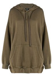 R13 longline drawstring hoodie - Verde