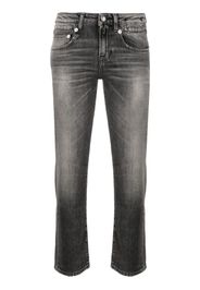 R13 mid-rise cropped jeans - Grigio