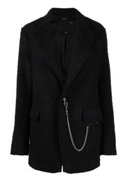 R13 chain-link textured single-breasted blazer - Nero