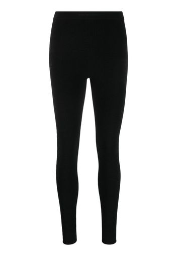 Rabanne logo-waistband leggings - Nero