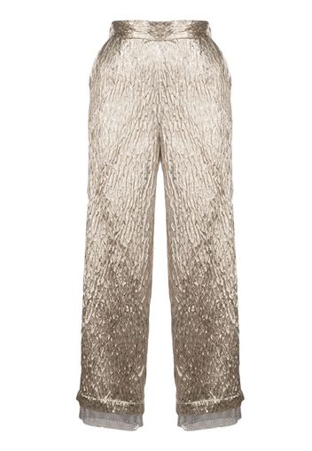 cropped textured trousers