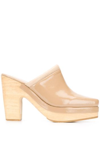 105mm patent block heel mules