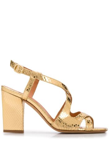 snakeskin-effect 95mm heeled sandals