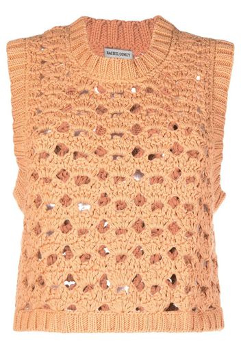 Rachel Comey cropped open-knit top - Marrone