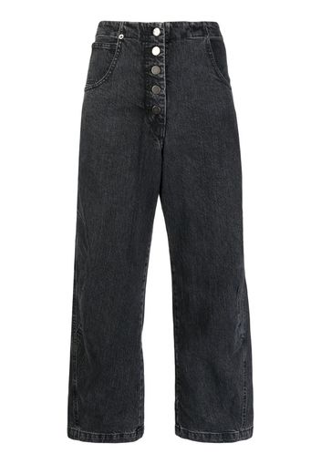 Rachel Comey Jeans a gamba ampia crop - Nero