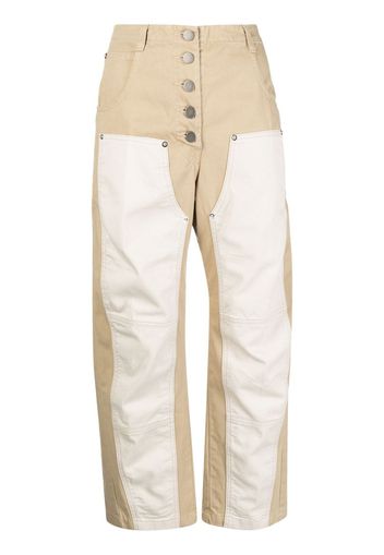 Rachel Comey patchwork straight-leg trousers - DO NOT USE - NEUTRAL