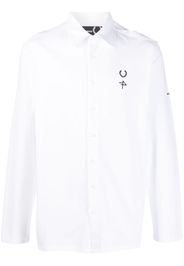 Raf Simons X Fred Perry embroidered-logo cotton shirt - Bianco