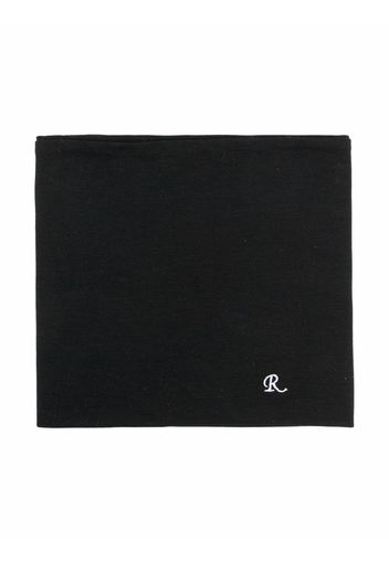 Raf Simons embroidered-logo scarf - Nero