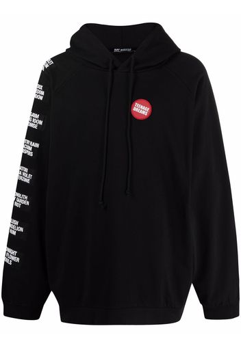 Raf Simons oversized patch-embellished hoodie - Nero