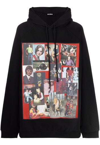 Raf Simons oversized photographic-print hoodie - Nero