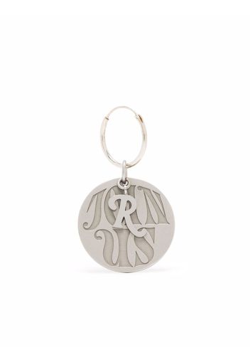 Raf Simons Join Us circular charm single earring - Argento
