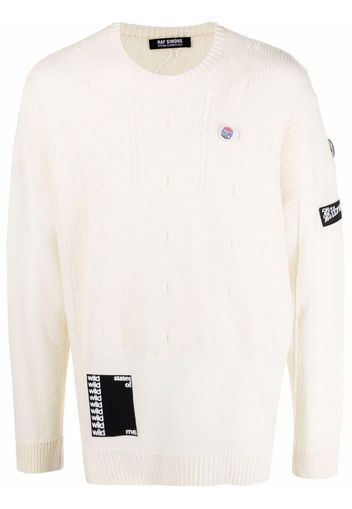 Raf Simons logo patch jumper - Bianco