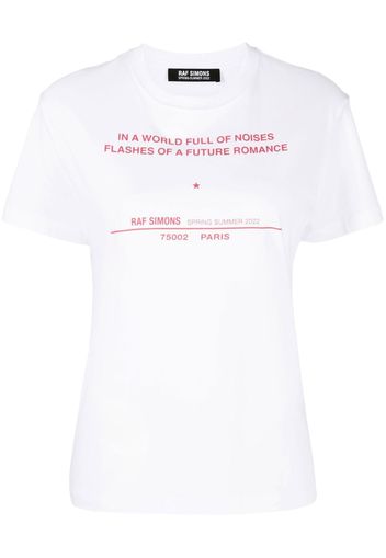 Raf Simons Tour-print short-sleeve T-shirt - Bianco