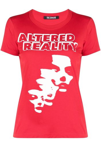 Raf Simons Altered-Reality tight-fit T-Shirt - Rosso