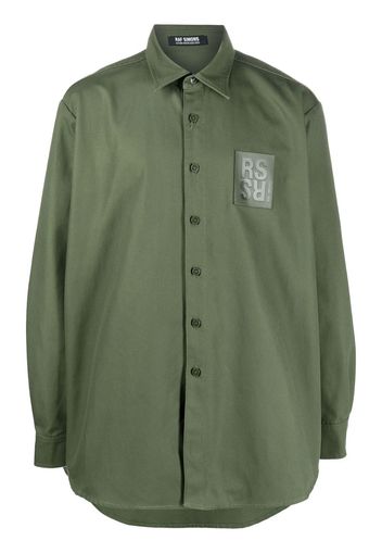 Raf Simons logo-patch shirt - Verde