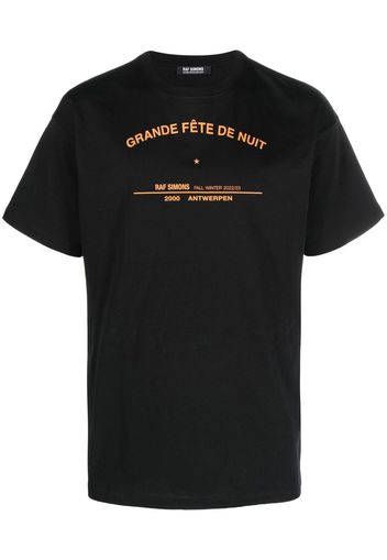 Raf Simons T-shirt con stampa - Nero