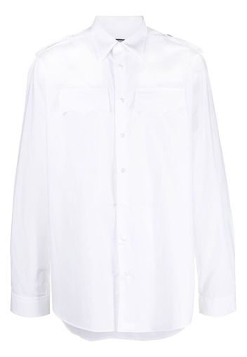 Raf Simons Uniform long-sleeved cotton shirt - Bianco