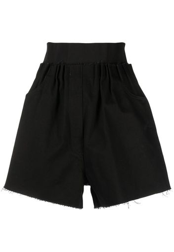 Raf Simons high-waisted cotton shorts - Nero