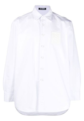 Raf Simons logo-patch shirt - Bianco