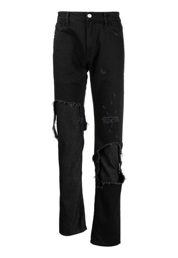 Raf Simons Jeans slim con effetto vissuto - Nero