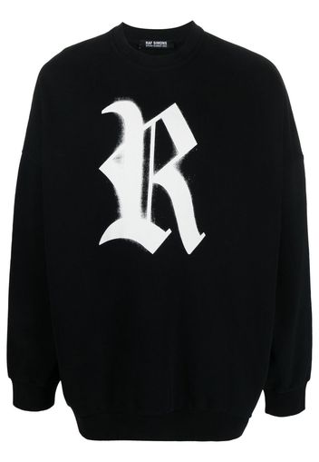 Raf Simons logo-print crew-neck sweatshirt - Nero