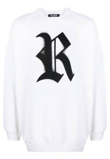 Raf Simons logo-print crew-neck sweatshirt - Bianco