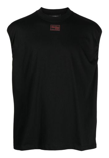 Raf Simons logo-print cotton vest top - Nero