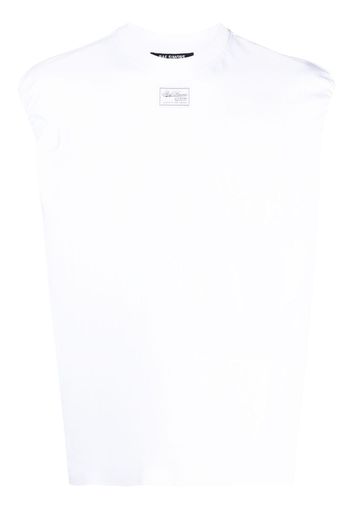Raf Simons logo-patch sleeveless top - Bianco