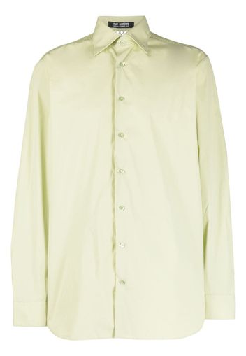 Raf Simons mesh-panel cotton shirt - Verde