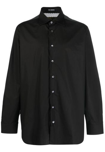 Raf Simons logo-patch long-sleeve shirt - Nero