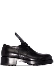 black lace-up leather Derby shoes