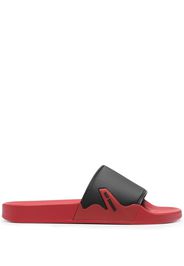 Raf Simons contrasting strap slides - Nero