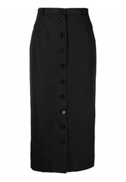 Raf Simons button-front mid-length pencil skirt - Nero