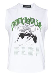 Raf Simons Grimcrawler-print sleeveless top - Bianco