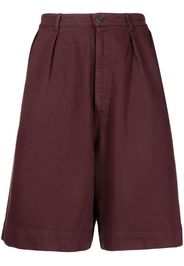 Raf Simons pleat-detail cotton Bermuda shorts - Viola