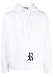 Raf Simons logo patch and print hoodie - Bianco