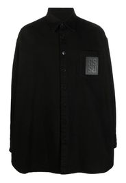 Raf Simons logo patch overshirt - Nero