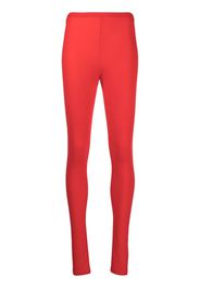 Raf Simons logo-patch leggings - Rosso