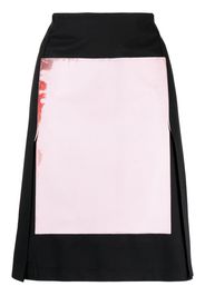 Raf Simons mid-rise two-tone skirt - Nero